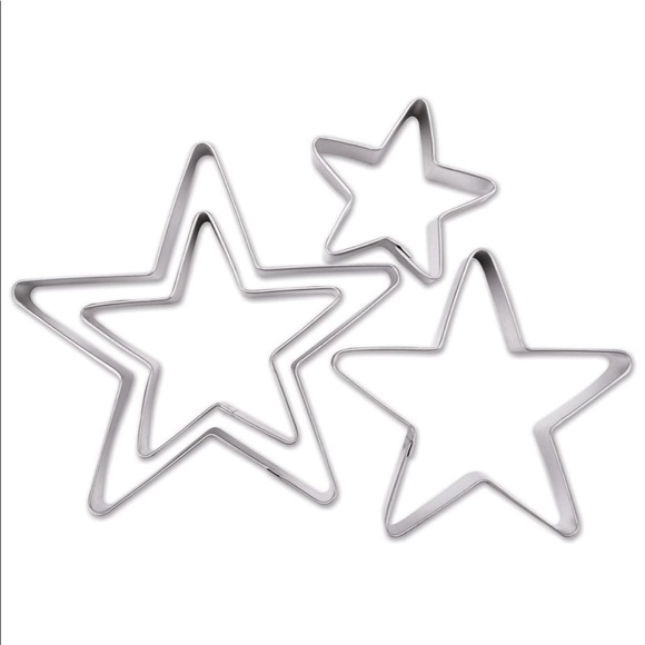 NWT Wilton Stars Nesting Metal 4 Piece Cookie Cutter Stars. - Picture 2 of 5